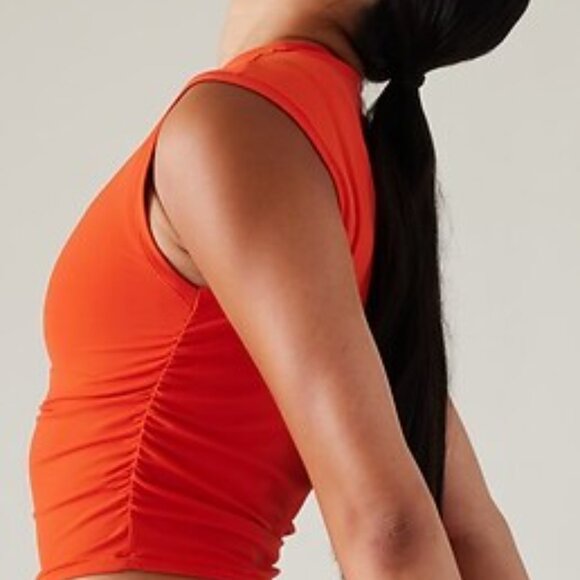 Athleta Transcend Ruched Funnel Neck Cropped Tank - Picture 2 of 2